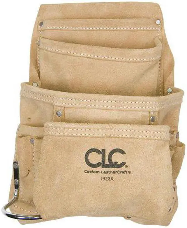 Alt view image 3 of 7 - Clc Tan Nail and Tool Pouch, Suede Leather, Fits Belts Up To (In.): 2-3/4 I923X