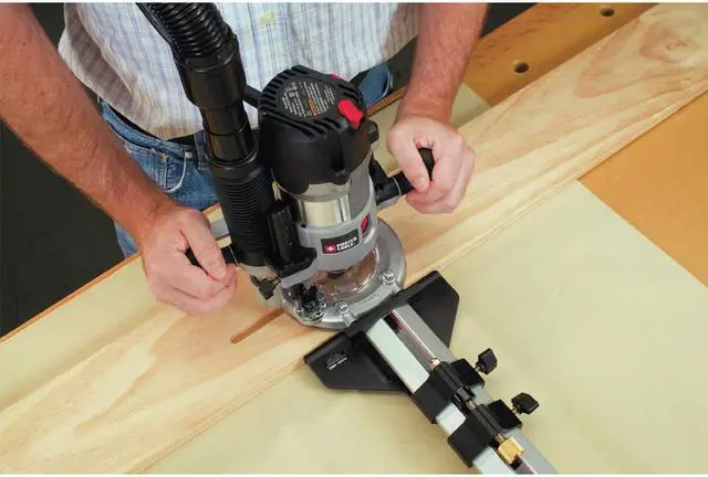 Alt view image 6 of 10 - Porter-Cable 895PK 2 1/4 Peak HP Multi-Base Router Kit with Router Table Height Adjuster