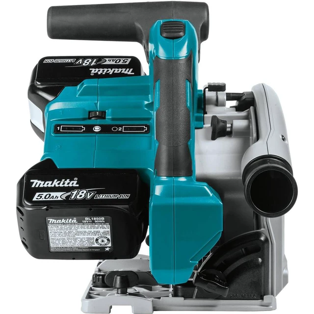 Alt view image 12 of 15 - Makita X2 Lithium-Ion 6-1/2 Inch Cordless Plunge Circular Saw Kit