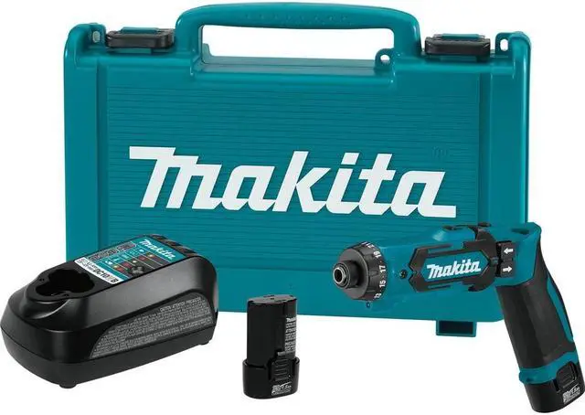 Alt view image 2 of 15 - Makita Li-Ion 1/4" Cordless Drill/Driver Kit, Battery Included DF012DSE