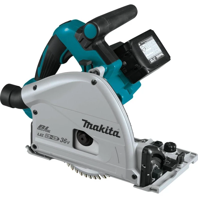 Alt view image 8 of 15 - Makita X2 Lithium-Ion 6-1/2 Inch Cordless Plunge Circular Saw Kit