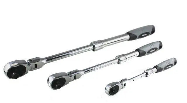 Alt view image 7 of 7 - 3 Piece Locking Flex Head/Extendable Ratchet Set