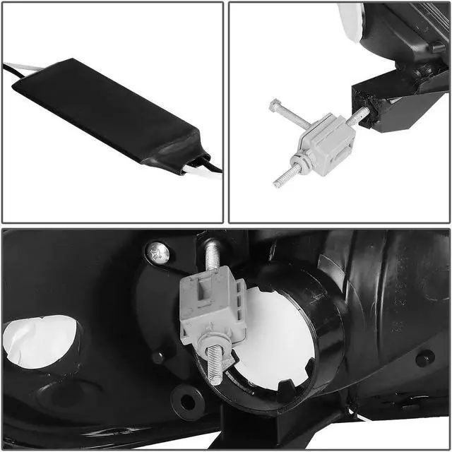 Alt view image 5 of 7 - DNA Motoring HL-HPL-PGAM99-BK-CL1 For 1999 to 2005 Pontiac Grand Am LED DRL Light Bar Headlight Black Housing Clear Corner Headlamp 00 01 02 03 04 Left + Right