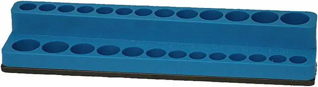Alt view image 3 of 4 - Tool Organizer, Sockets, 1/4 Dr, Blue, Mag.
