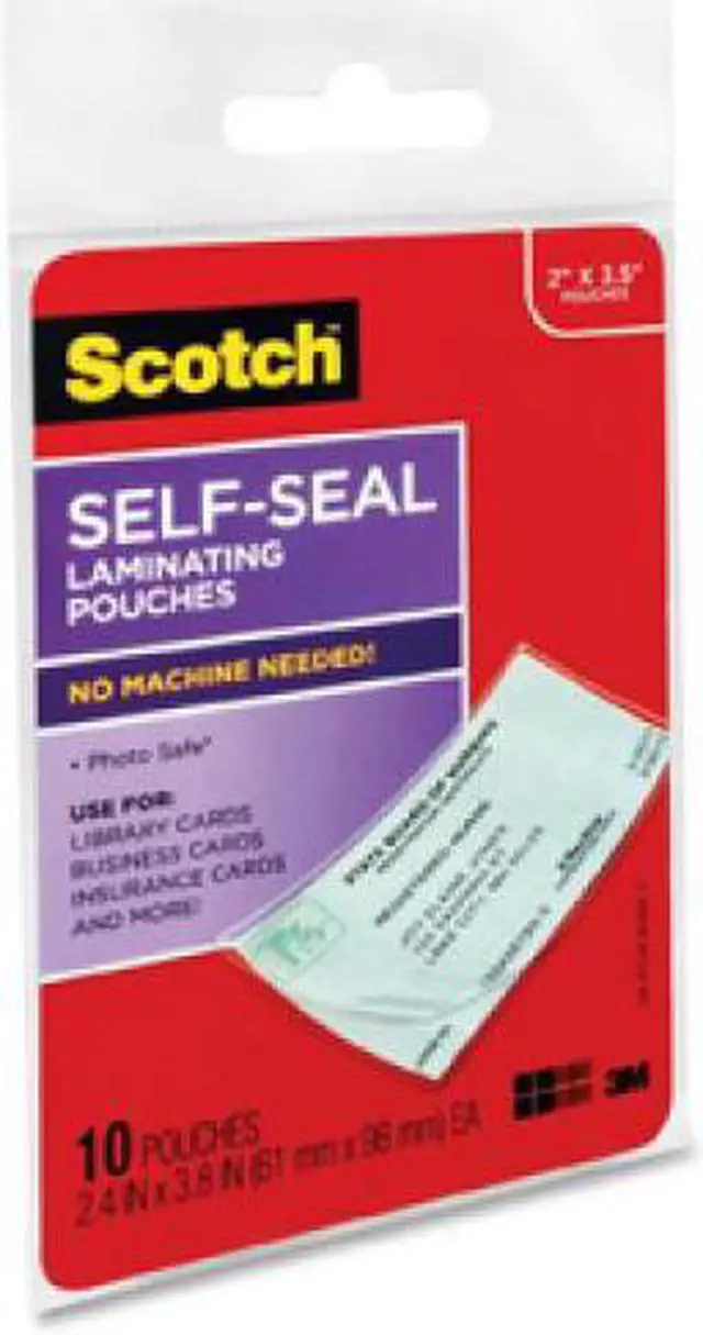 Alt view image 6 of 15 - Scotch PROTECTOR SHEET BIZCRD 10PK LS85110G