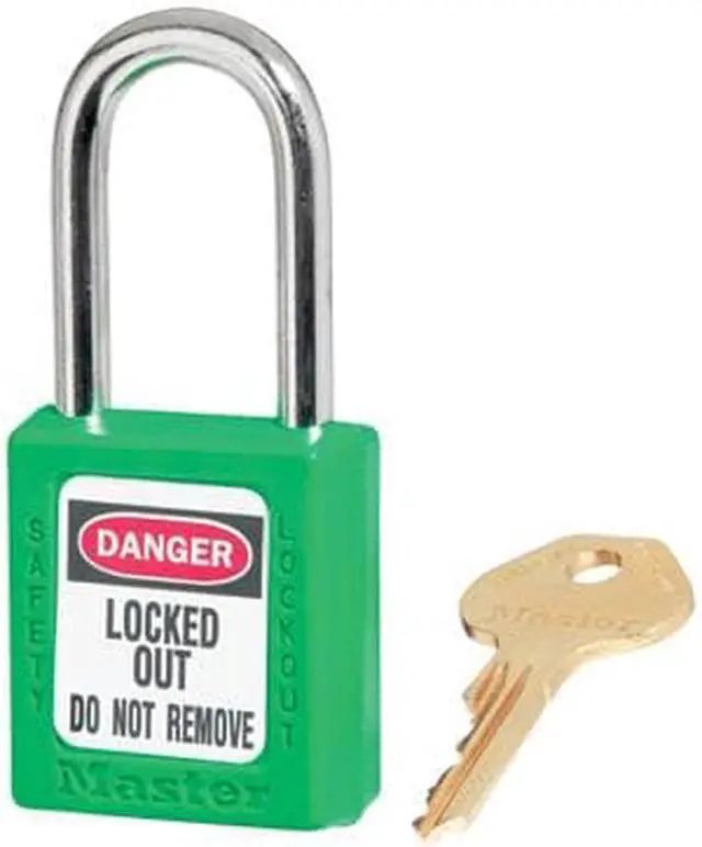 Main image of Master Lock Green #410 1 3/4" High Body Safety Lockout Padlock