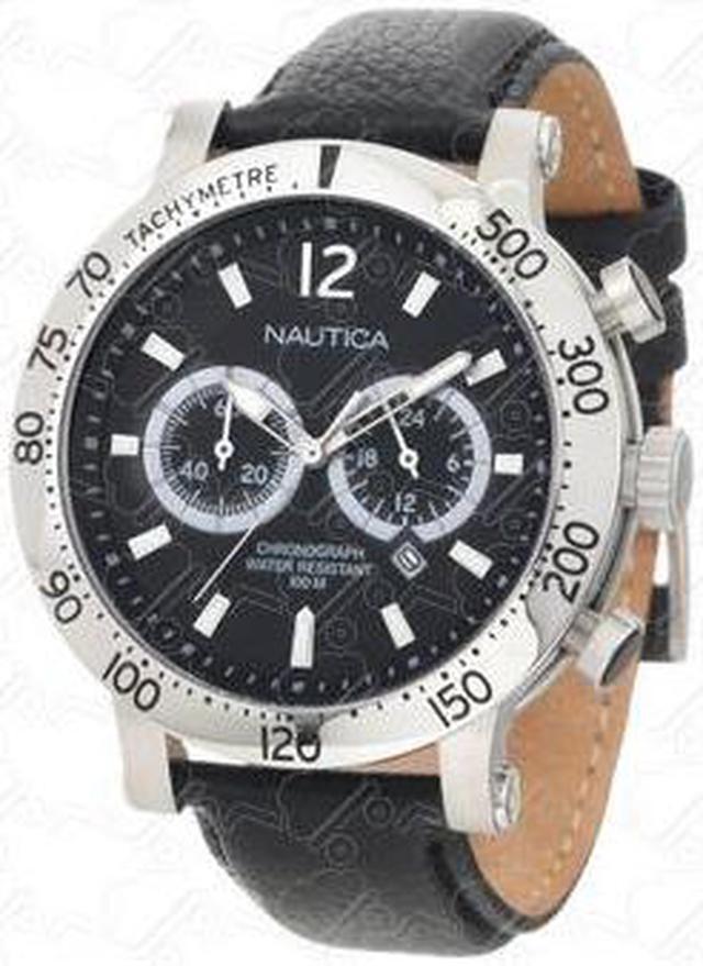 Alt view image 3 of 3 - Nautica Windjammer N20096G Men's Black Dial Quartz Chronograph Watch