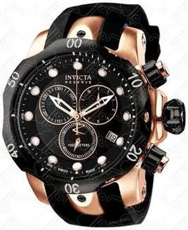 Alt view image 5 of 16 - Invicta 5733 Men's Venom Reserve Chronograph Black Polyurethane And Dial Watch