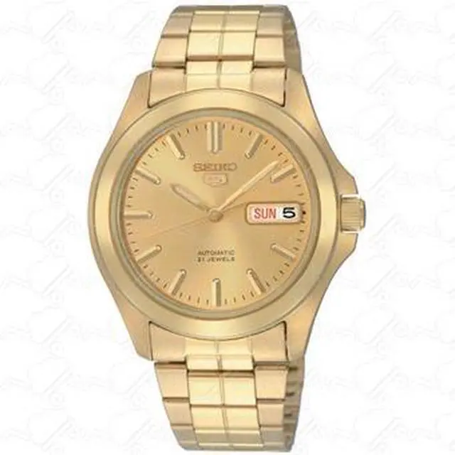 Alt view image 4 of 6 - Seiko 5 All Gold-plated Stainless Steel Mens Watch SNKK98
