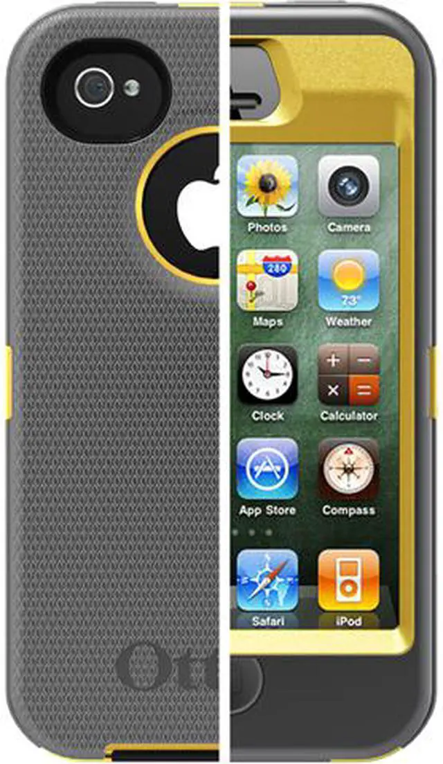 Main image of OtterBox Defender Series f/iPhone 4/4S - Sun Yellow/Gunmetal Grey