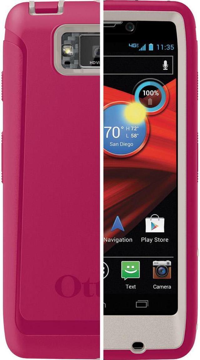 Alt view image 4 of 4 - OtterBox Defender Case for Motorola Droid RAZR Maxx HD (Blushed Pink)