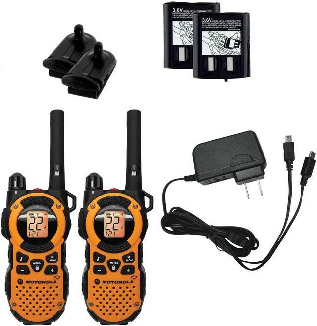 Alt view image 5 of 9 - Motorola MT350R 35-Mile Range 22-Channel FRS/GMRS Two-Way Walkie Talkie Radios