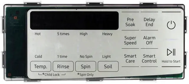 Main image of Samsung Washer DC97-22462U Control Panel