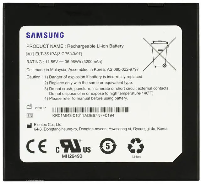 Main image of Samsung Battery MI43-01011A for Medical Equipment