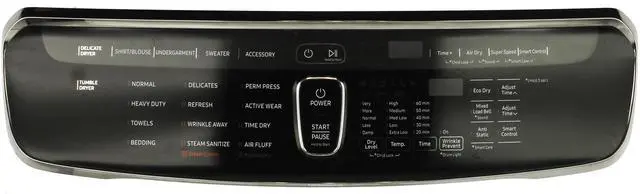 Main image of Samsung DC64-03530A Washer Window Display Panel Assembly-Black