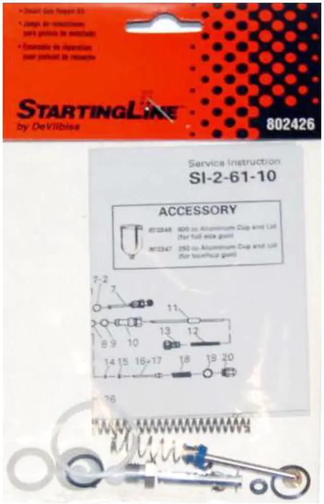 Main image of Devilbiss StartingLine Mini Touch-Up Detail HVLP Spray Gun Repair Rebuild Kit