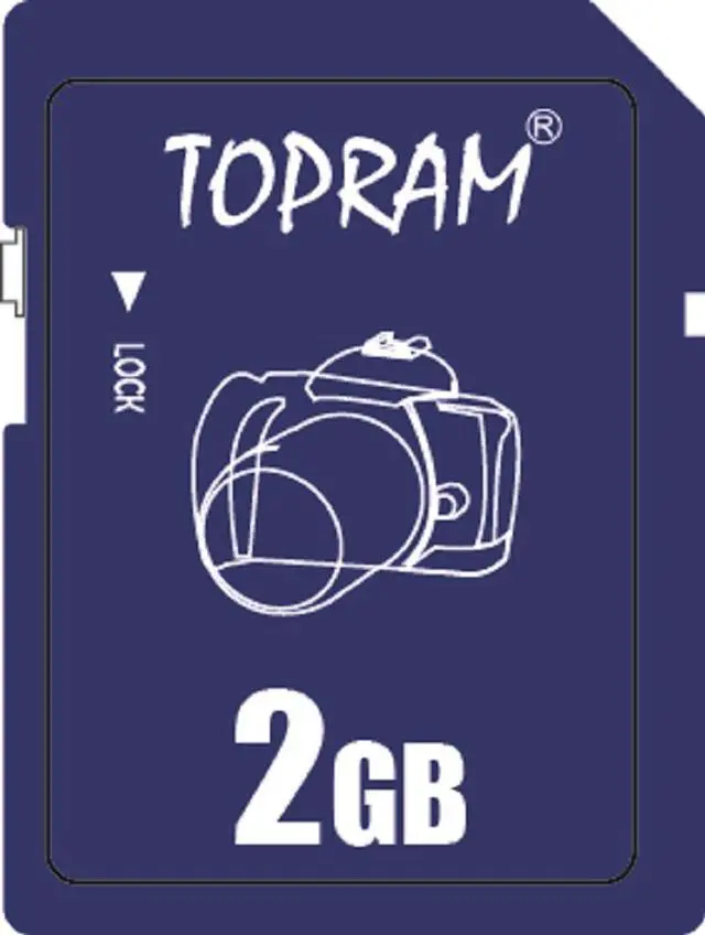 Alt view image 2 of 2 - TOPRAM 2GB SD 2G Secure Digital Flash Memory Card - Pack of 5