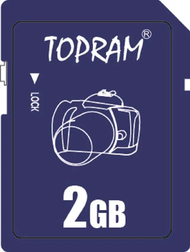 Alt view image 2 of 2 - TOPRAM 2GB SD 2G Secure Digital Flash Memory Card Bulk - OEM - Pack of 10