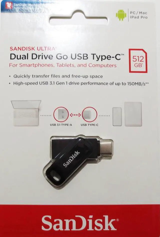 Alt view image 6 of 6 - SanDisk 512GB Ultra Dual Drive Go USB Type-C Flash Drive (SDDDC3-512G-G46)