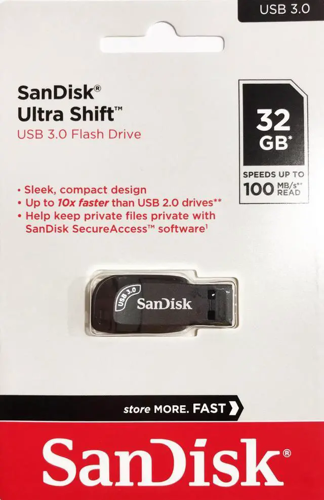 Alt view image 5 of 5 - SanDisk 32GB Ultra Shift USB 3.0 Flash Drive, Speed Up to 100MB/s (SDCZ410-032G-G46)