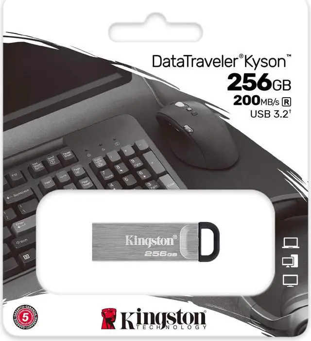 Alt view image 4 of 20 - Kingston 256GB DataTraveler Kyson USB 3.2 Gen 1 Metal Flash Drive (DTKN/256GB)