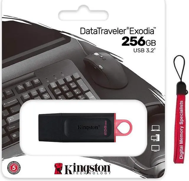 Main image of Kingston 256GB DataTraveler Exodia DTX 256G USB 3.2 Gen 1 Flash Drive DTX/256GB with OEM USB Lanyard