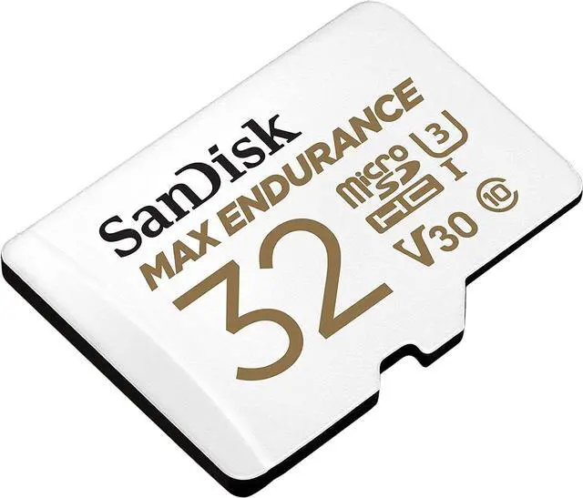Alt view image 4 of 5 - SanDisk 32GB MAX ENDURANCE 100MB/s microSDHC C10 U3 V30 4K 32G microSD micro SD SDHC Memory Card with Adapter for Home Security Cameras and Dash Cams SDSQQVR-032G-GN6IA with OEM Lanyard