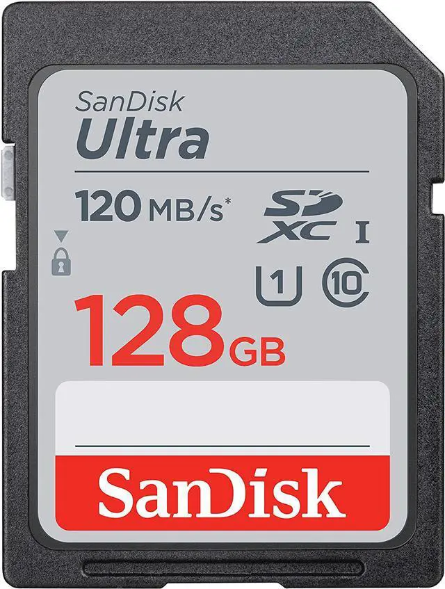 Alt view image 2 of 2 - SanDisk 128GB Ultra SDXC UHS-I 120MB/s C10 U1 Full HD SD 128G Secure Digital Extended Capacity Flash Memory Card SDSDUN4-032G-GN6IN with OEM Lanyard