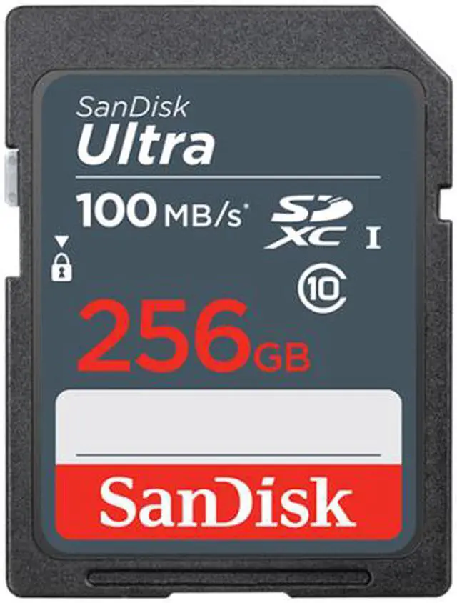 Alt view image 3 of 3 - SanDisk 256GB Ultra SDXC UHS-I/Class 10 256G SD C10 Flash Memory Card, Speed Up to 100MB/s (SDSDUNR-256G-GN3IN) with OEM Lanyard
