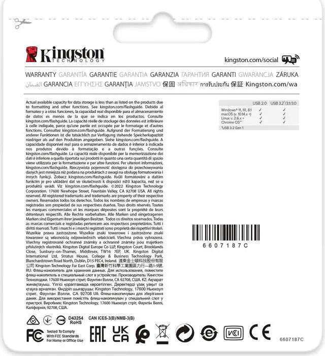 Alt view image 7 of 7 - Kingston DataTraveler Exodia Onyx 256GB USB 3.2 Gen 1 Type A Flash Drive 256G DTXON DTXON/256GB with OEM USB Lanyard