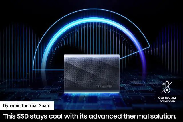 Alt view image 3 of 19 - SAMSUNG T9 Portable SSD 2TB Black, Up-to 2,000MB/s, USB 3.2 Gen2, Ideal use for Gaming, Students and Professionals, External Solid State Drive MU-PG2T0B