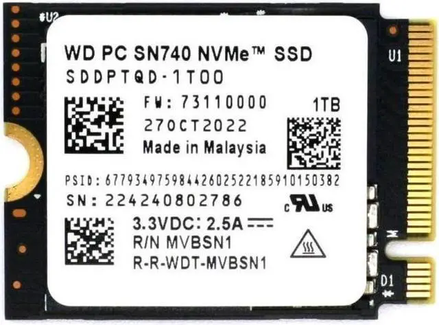 Steam Deck 1tb (WD sn740 1tb) ジャンク WD pc SN740 1TB M.2 2230 SSD NVMe PCIe4x4 For Steam Deck