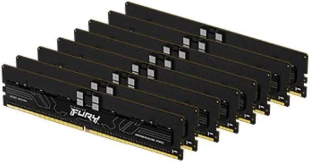 Main image of Kingston FURY Renegade Pro 256GB (8 x 32GB) DDR5 SDRAM Memory Kit - 256 GB (8 x 32GB) - DDR5-6000/PC5-48000 DDR5 SDRAM - 6000 MHz Single-rank Memory - CL32 - 1.35 V -ECC - Registered- KF560R32RBK8-256