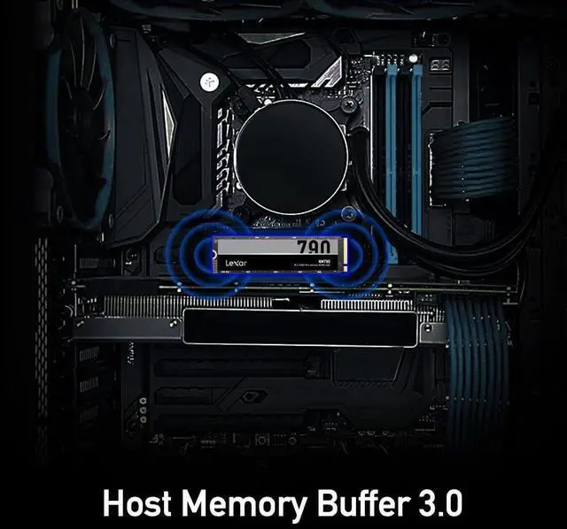 Alt view image 2 of 15 - Lexar 1TB NM790 SSD PCIe Gen4 NVMe M.2 2280 Internal Solid State Drive, Up to 7400/6500 MB/s Read/Write, Compatible with PS5, for Gamers and Creators, Black (LNM790X001T-RNNNU)