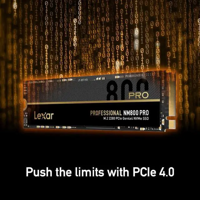 Alt view image 6 of 8 - Lexar 1TB Professional NM800 PRO SSD PCIe Gen4 NVMe M.2 2280 Internal Solid State Drive, Up to 7500/6300 MB/s Read/Write, for PS5, Gamers and Creators, Black (LNM800P001T-RNNNG)