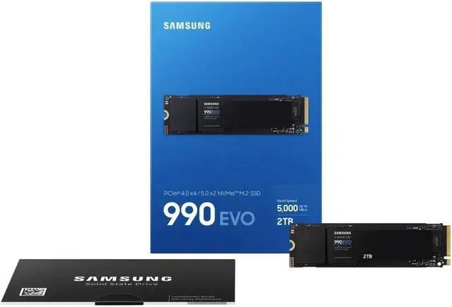 Main image of Samsung 990 EVO 5.0 NVMe Internal SSD 2TB PCIe MZ-V9E2T0B/AM