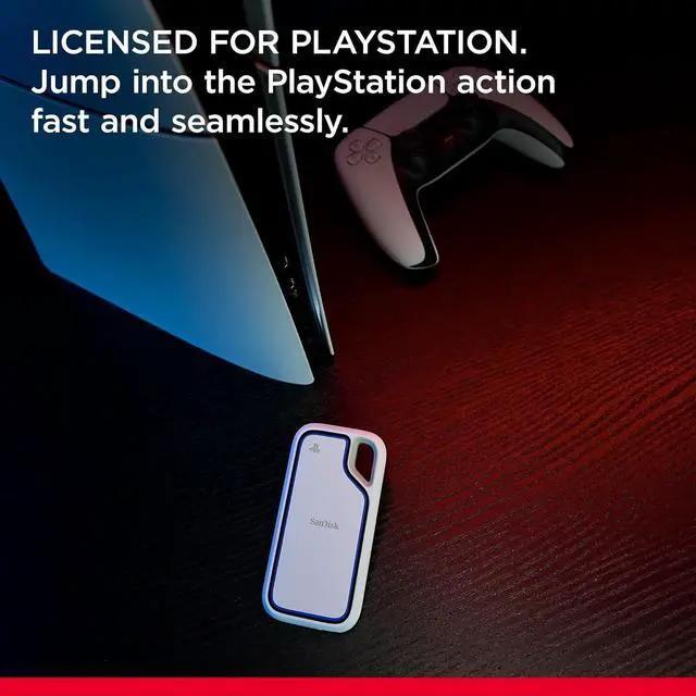 Alt view image 6 of 13 - SanDisk 1TB Extreme Portable SSD, Officially Licensed for PlayStation 5 Console and PC, up to 1000MB/s, USB-C, USB 3.2 Gen 2, Drop Protection External Solid State Drive SDSSDE62P-1T00-G25
