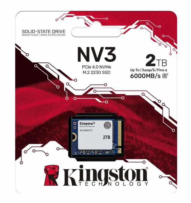 内蔵型SSD Kingston NV 3 PCIe 4.0 NVMe M.2 SSD NV3 PCIe 4.0 NVMe SSD 500GB – 4TB - Kingston Technology