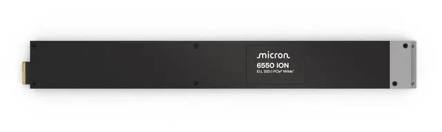 Main image of Micron 6550 ION NVMe MTFDLBN30T7THL-1BK1DFCYYT 30.72TB E1.L (9.5mm) 512 bytes OCP 2.5 + SED (TCG Opal) SSD