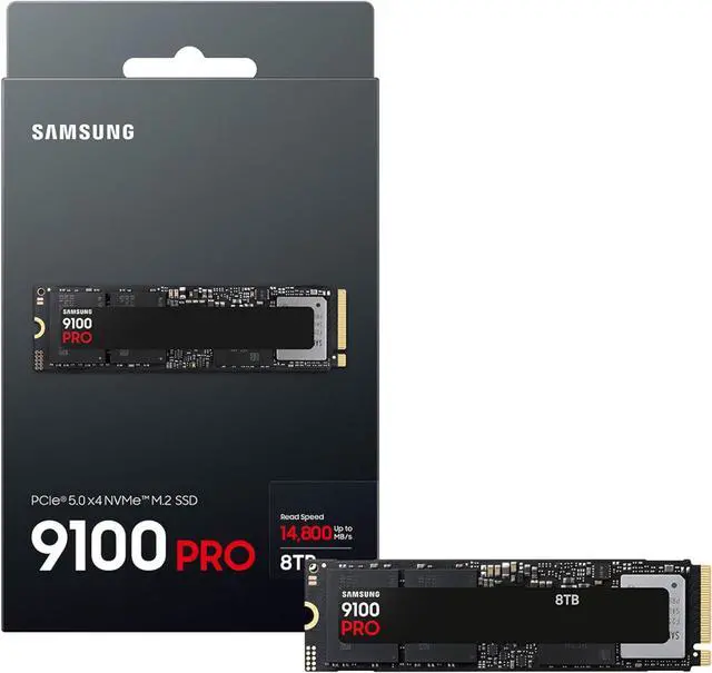 Alt view image 3 of 7 - SAMSUNG 9100 PRO M.2 2280 8TB PCI-Express 5.0 x4 Samsung V NAND TLC (V8) Internal Solid State Drive (SSD) MZ-VAP8T0BW