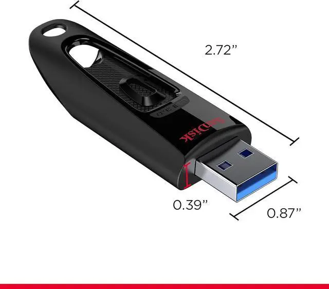 Alt view image 3 of 6 - SanDisk 1TB Ultra USB 3.0 Flash Drive - Up to 130MB/s Read speeds - Black - SDCZ48-1T00-U46