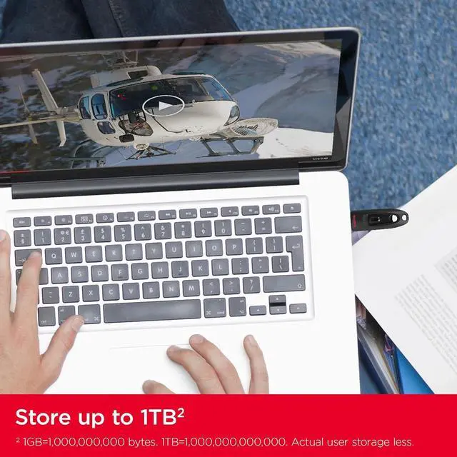 Alt view image 4 of 6 - SanDisk 1TB Ultra USB 3.0 Flash Drive - Up to 130MB/s Read speeds - Black - SDCZ48-1T00-U46