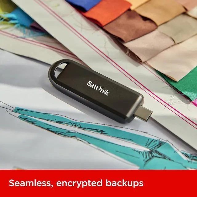 Alt view image 3 of 7 - SanDisk 512GB Extreme PRO Flash Drive with USB-C - Up to 1000MB/s Read speeds and 900MB/s Write speeds - for Laptops, Computers and Tablets - High-Performance USB Type-C, Black - SDCZ890-512G-G46