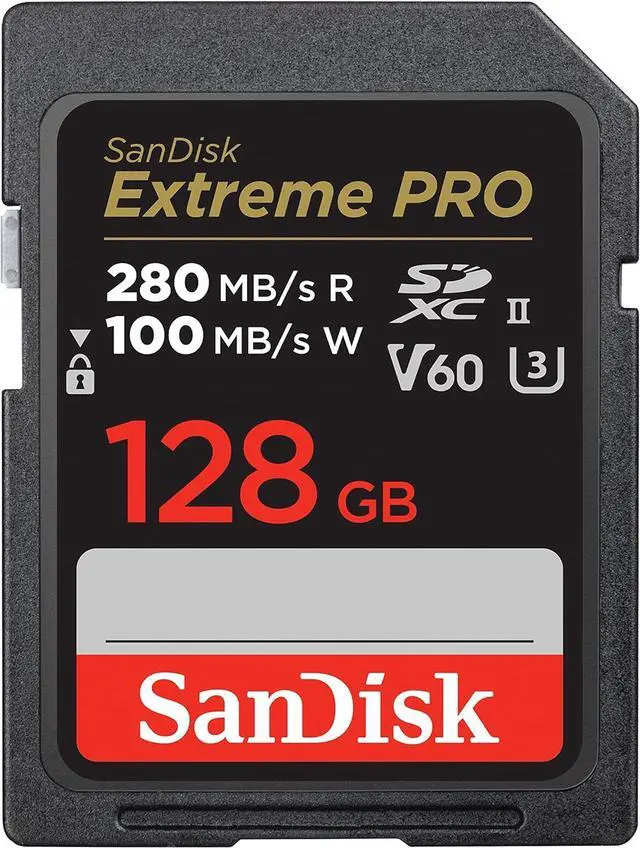 Main image of SanDisk 128GB Extreme PRO SDXC UHS-II Memory Card - C10, U3, V60, 6K, 4K UHD, SD Card - SDSDXEP-128G-GN4IN