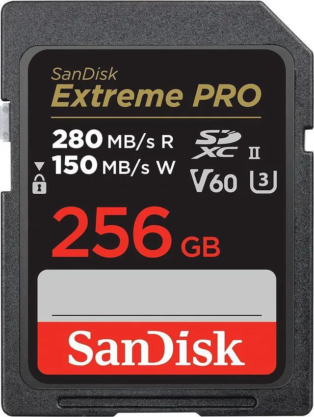 Main image of SanDisk 256GB Extreme PRO SDXC UHS-II Memory Card - C10, U3, V60, 6K, 4K UHD, SD Card - SDSDXEP-256G-GN4IN