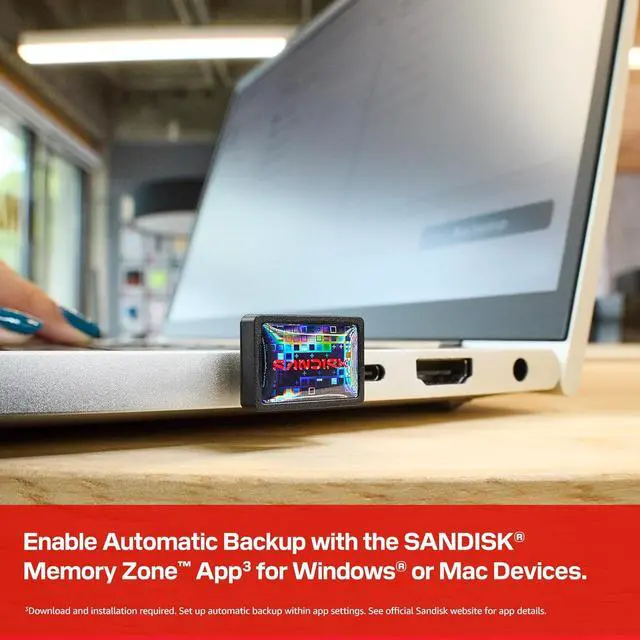 Alt view image 6 of 7 - SANDISK Extreme Fit USB-C Flash Drive, up to 400MB/s read speeds, plug-and-stay storage, 256GB, SDCZ530-256G