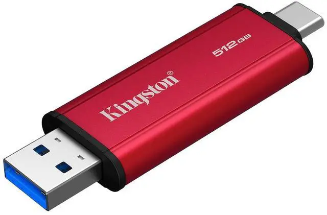 Alt view image 2 of 7 - Kingston 512GB Dual USB-A/C Portable SSD, Up to 1050MB/s, USB 3.2 Gen 2 SPSD/512GB