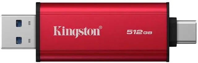 Alt view image 3 of 7 - Kingston 512GB Dual USB-A/C Portable SSD, Up to 1050MB/s, USB 3.2 Gen 2 SPSD/512GB