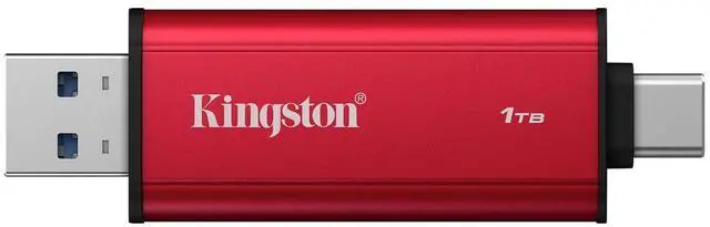 Alt view image 2 of 7 - Kingston 1TB Dual USB-A/C Portable SSD, Up to 1050MB/s, USB 3.2 Gen 2 SPSD/1TB
