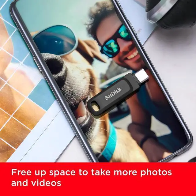 Alt view image 6 of 7 - SanDisk 2TB Ultra Dual Drive Go USB Type-C USB 3.2 Gen 1 Speed, up to 400MB/s, Compatible with Laptops and Tablets, SANDISK App Compatible, Black SDDDC3-2T00-G46 with OEM USB Lanyard